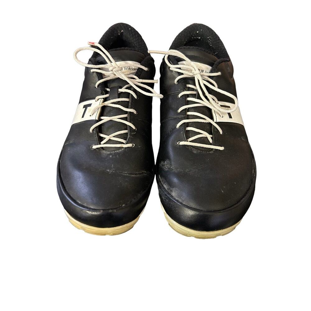 True Linkswear Golf Shoes Mens 9‎ Black And White Athletic Sport Lace Up